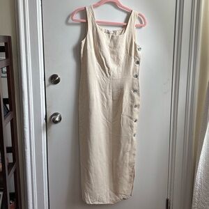 Episode 90s Cream Dress - 100% Silk